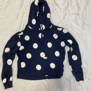 Navy blue, Yellow/white poka dots big kid champion hoodie